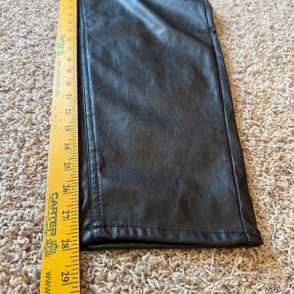 Juicy Couture Rodeo Pants Womens 29 Black Faux Leather High Rise - Picture 10 of 13
